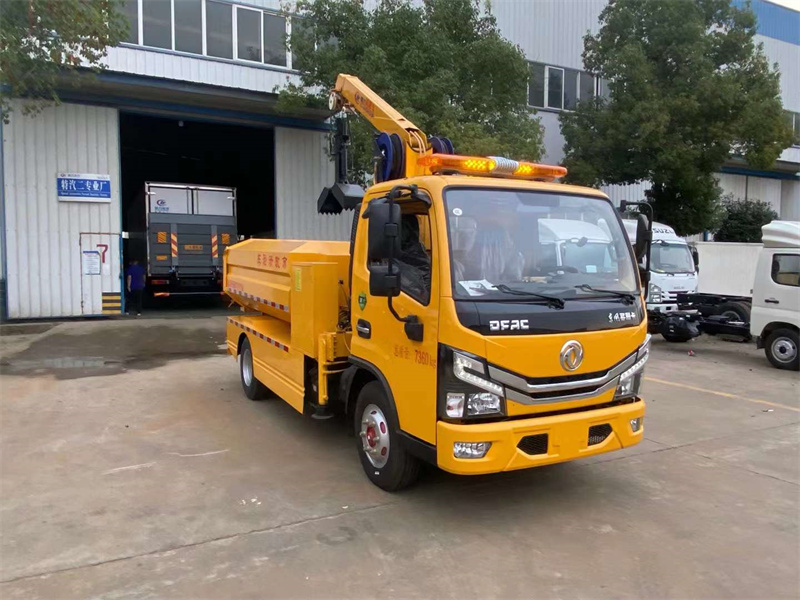 抓斗式清淤車全方位展示圖，城市工況企業清理窨井沉淀物的理想設備